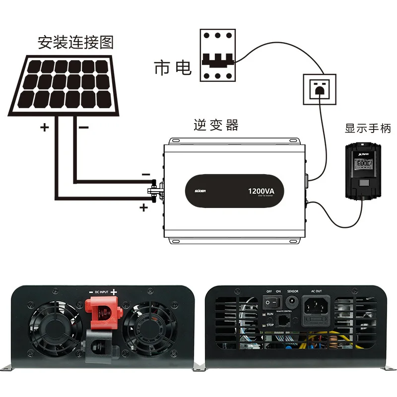 GTI-D1200VA Good Design 1200w on Grid Solar Inverter Single Output Solar Grid Tie Inverter with LED Display
GTI-D1200VA Good Design 1200w on Grid Solar Inverter Single Output Solar Grid Tie Inverter with LED Display