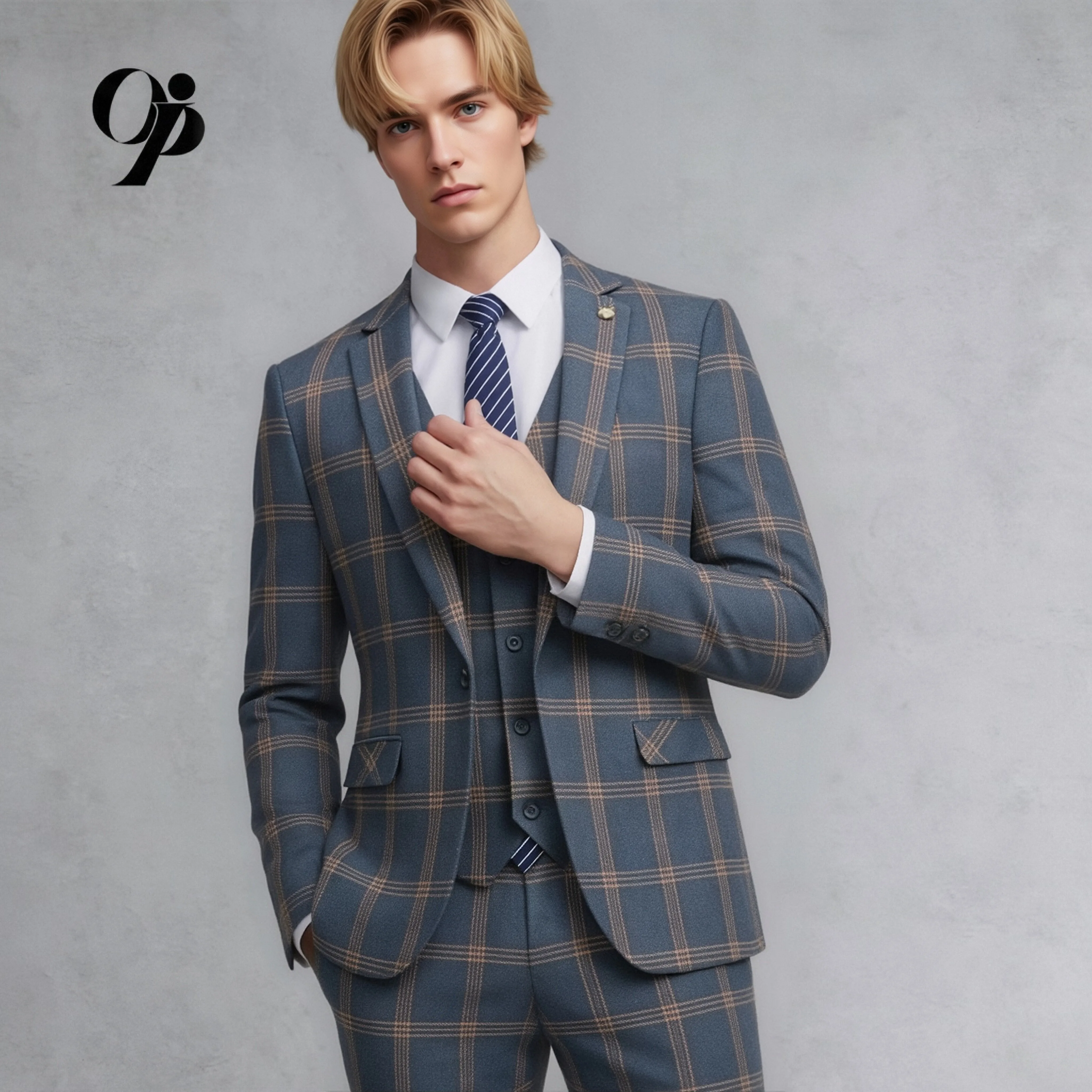 Men's 3-Piece Dusty Blue Plaid Suit Slim Fit Notch Lapel Stylish Business Office Wedding Formal Outfit full Elegant Man Suit
Men's 3-Piece Dusty Blue Plaid Suit Slim Fit Notch Lapel Stylish Business Office Wedding Formal Outfit full Elegant Man Suit