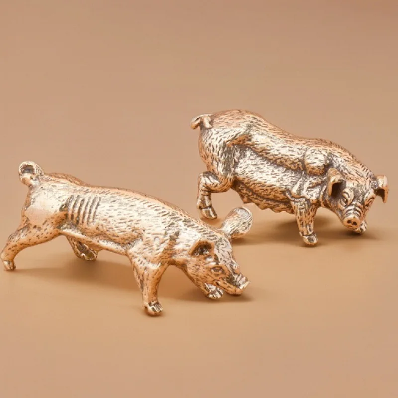 Zodiac Male and Female Pig Sculpture Craft Office Desk Tea Pet Decoration Brass Figurine
Zodiac Male and Female Pig Sculpture Craft Office Desk Tea Pet Decoration Brass Figurine