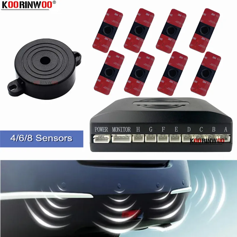Koorinwoo Parking Sensors Kit Universal Original Flat 13MM Security System 8 6 4 Reversing Buzzer Radar Detector Cars Parktronic
Koorinwoo Parking Sensors Kit Universal Original Flat 13MM Security System 8 6 4 Reversing Buzzer Radar Detector Cars Parktronic