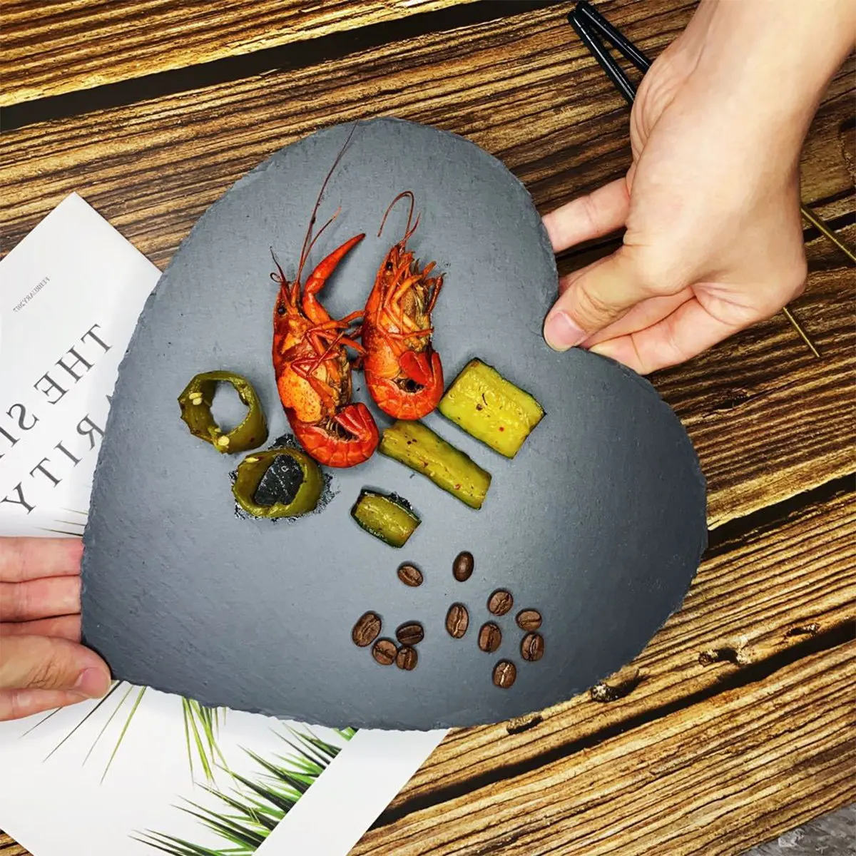 Heart Design Slate Food Plate Sturdy Natural Stone Cheese Board Charcuterie Serving Tray Ideal for Home Bar Restaurant
Heart Design Slate Food Plate Sturdy Natural Stone Cheese Board Charcuterie Serving Tray Ideal for Home Bar Restaurant