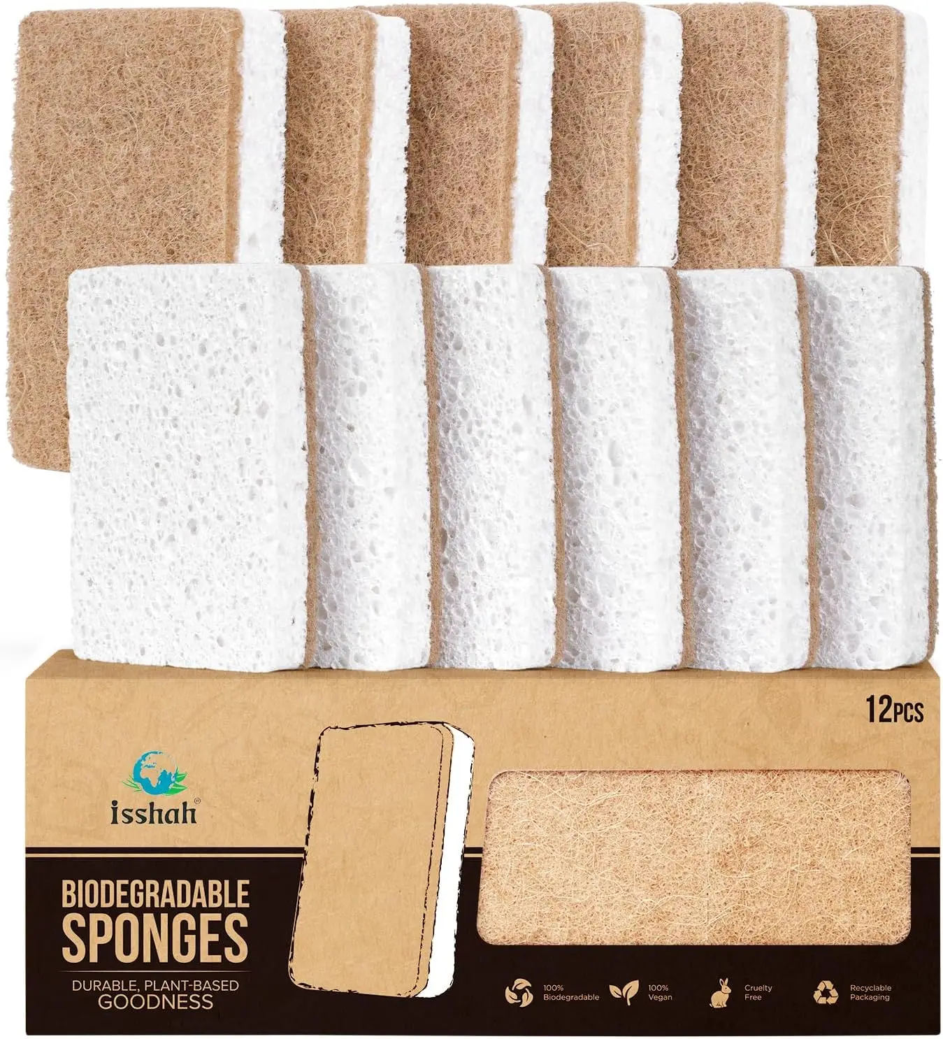 Plant-Based Kitchen Sponges Biodegradable Sisal Hemp Sponges for Dishes, Cleaning Sponge for Kitchen, Bathroom, Household
Plant-Based Kitchen Sponges Biodegradable Sisal Hemp Sponges for Dishes, Cleaning Sponge for Kitchen, Bathroom, Household