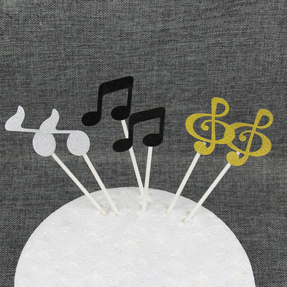 6Pcs Glitter Music Note Cake Topper Decorative Dessert Picks for Birthday Wedding Celebration Decoration Silver
6Pcs Glitter Music Note Cake Topper Decorative Dessert Picks for Birthday Wedding Celebration Decoration Silver