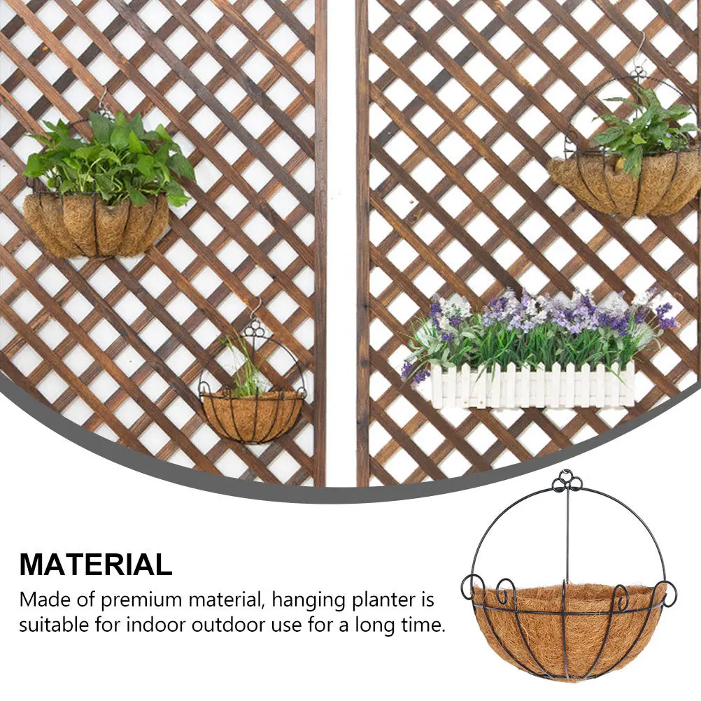 2pcs Hanging Flower Pot Iron Planter With Coir Liner For Indoor Outdoor Garden Yard Living Room Bedroom Decoration
2pcs Hanging Flower Pot Iron Planter With Coir Liner For Indoor Outdoor Garden Yard Living Room Bedroom Decoration