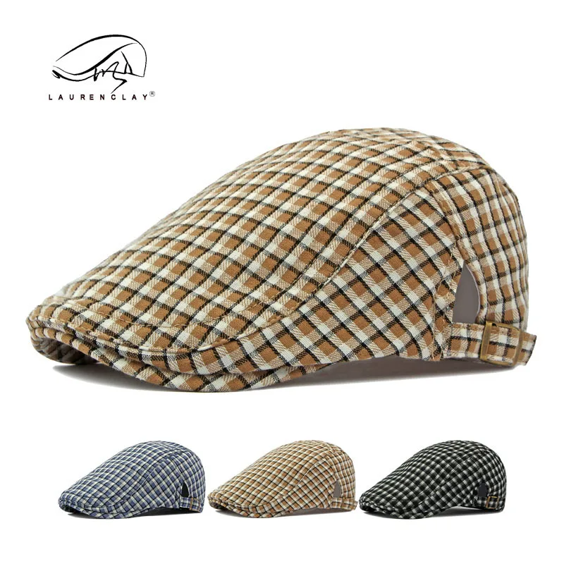 Retro Plaid Advance Hats Women's Spring And Summer Thin Breathable Peaked Cat Beret Men's British Vintage Painter Hat
Retro Plaid Advance Hats Women's Spring And Summer Thin Breathable Peaked Cat Beret Men's British Vintage Painter Hat
