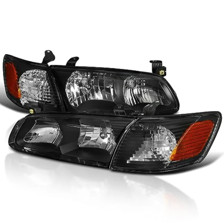 Black Headlights + Corner Lights Compatible with 2000-2001 Toyota Camry L+R Pair Head Light Lamp Assembly
Black Headlights + Corner Lights Compatible with 2000-2001 Toyota Camry L+R Pair Head Light Lamp Assembly