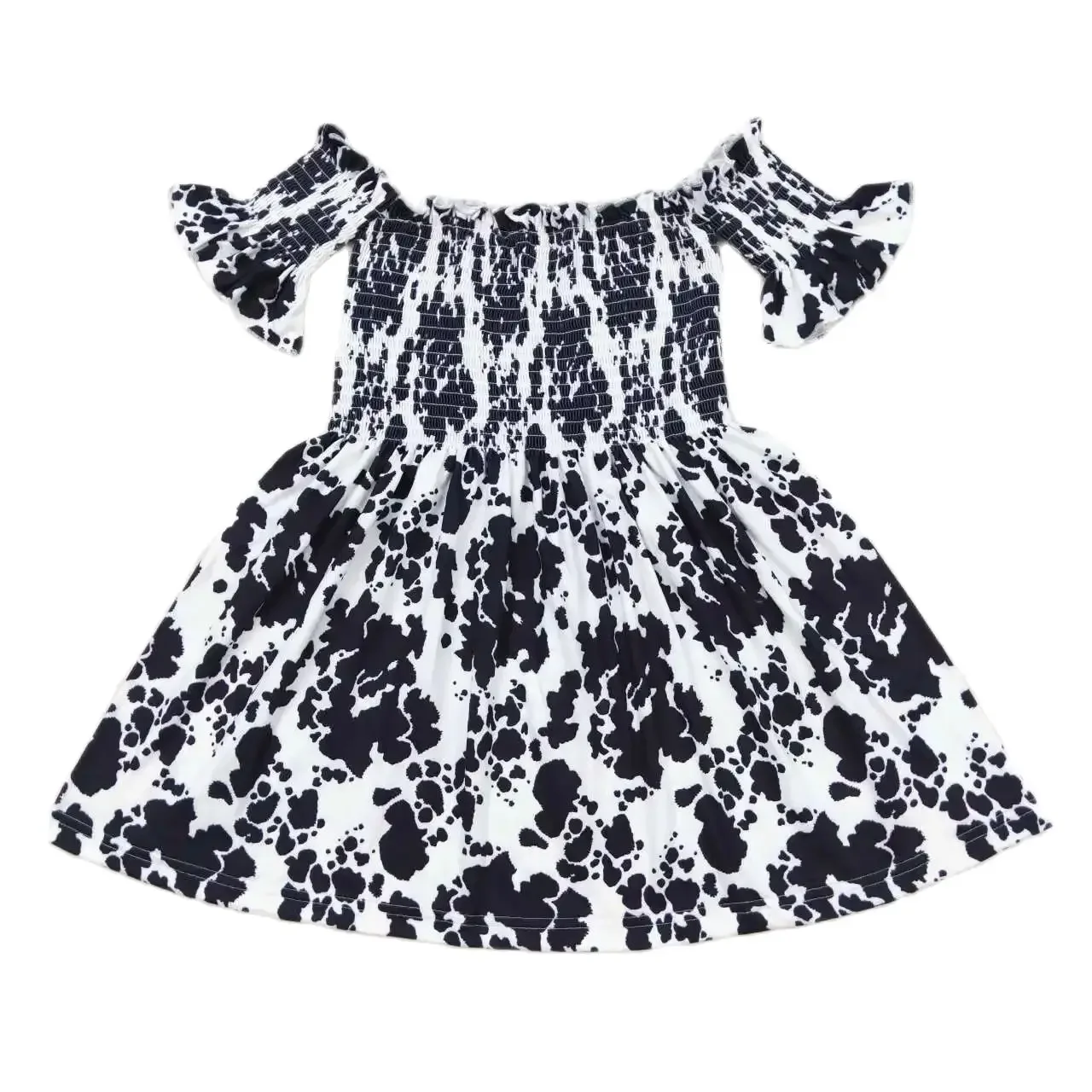 GSD0960 Kids Girls Dresses One Shoulder Top Cow Pattern White Print With Dress Children Clothes
GSD0960 Kids Girls Dresses One Shoulder Top Cow Pattern White Print With Dress Children Clothes