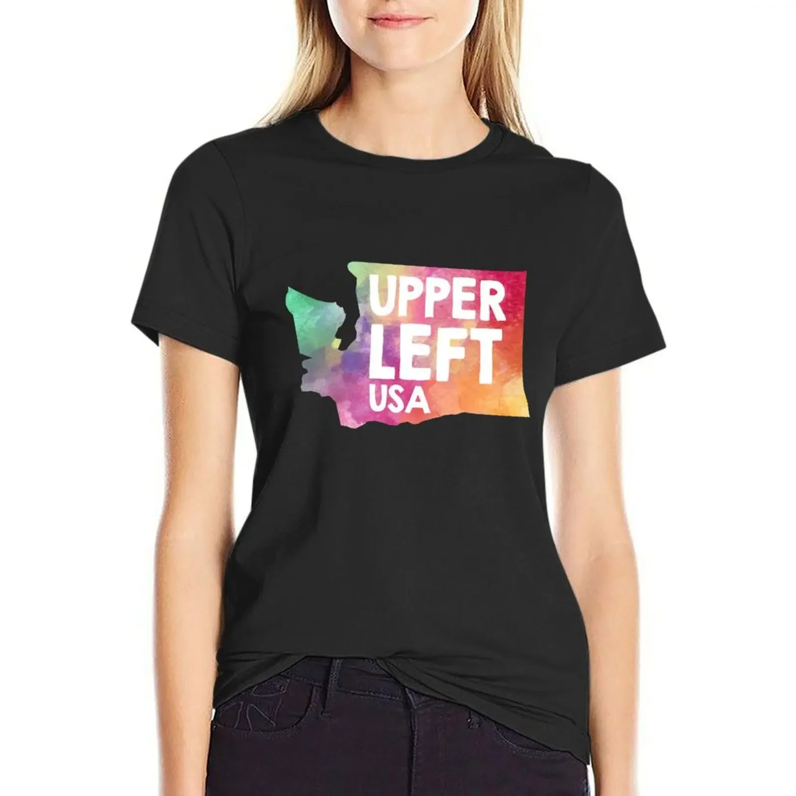 Upper Left, USA, Washington Water Color T-Shirt sweat animal print shirt for girls female lady clothes t shirts for Womens
Upper Left, USA, Washington Water Color T-Shirt sweat animal print shirt for girls female lady clothes t shirts for Womens