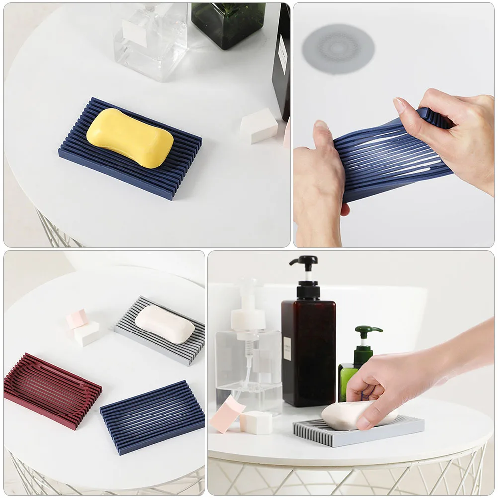 3Pcs Premium Silicone Soap Drain Tray Long Lasting Material Compact Size Suitable for Home Use Silicone Soap Drain Trays
3Pcs Premium Silicone Soap Drain Tray Long Lasting Material Compact Size Suitable for Home Use Silicone Soap Drain Trays