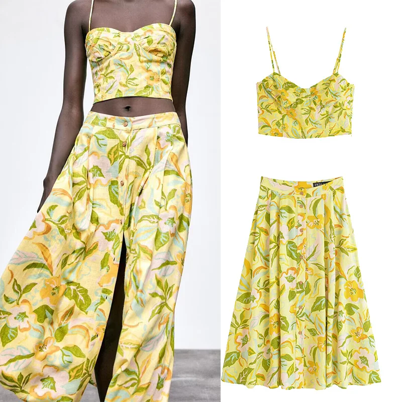 TRAF Women High Waist Skirts Sets Women 2 Piece Sexy Printed Crop Short Top Women Skirts With Zipper Two Piece Set Women Outfit
TRAF Women High Waist Skirts Sets Women 2 Piece Sexy Printed Crop Short Top Women Skirts With Zipper Two Piece Set Women Outfit