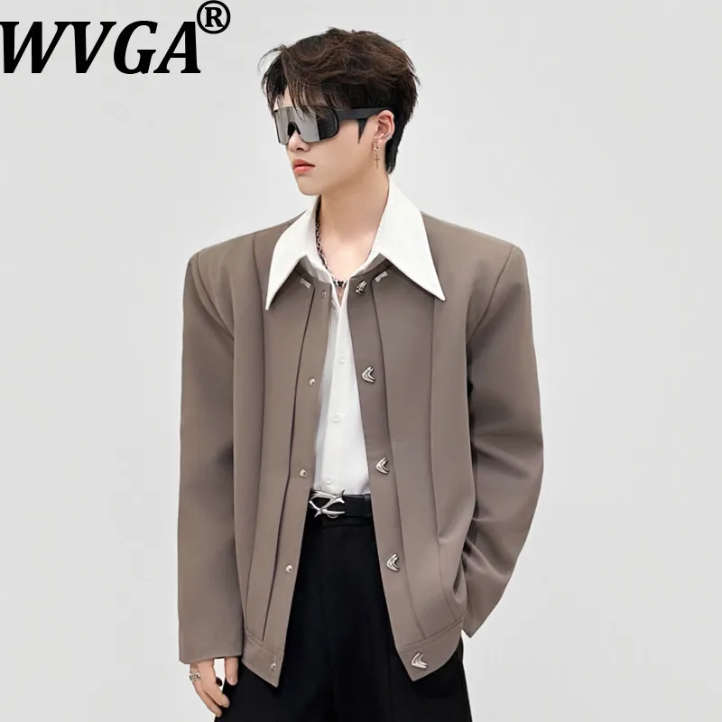 Мужская куртка без воротника WVGA, весна-осень, новый дизайн с пэчворком, повседневная, премиум-класса, с металлическими пуговицами, длинный рукав, Ins W21770
Мужская куртка без воротника WVGA, весна-осень, новый дизайн с пэчворком, повседневная, премиум-класса, с металлическими пуговицами, длинный рукав, Ins W21770