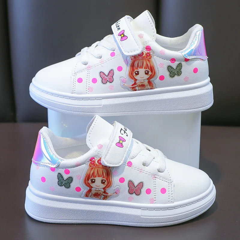 Children's white shoes, girls' students' flat casual sports shoes, leather surface, low top, spring Korean version board shoes
Children's white shoes, girls' students' flat casual sports shoes, leather surface, low top, spring Korean version board shoes