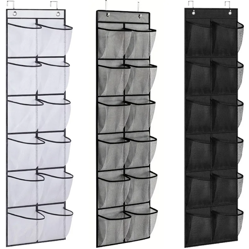 12 Pockets Over the Door Shoe Organizer Large Mesh Pockets With 2 Hooks Transparent Fabric Shoe Rack Storage Bag For Bedroom
12 Pockets Over the Door Shoe Organizer Large Mesh Pockets With 2 Hooks Transparent Fabric Shoe Rack Storage Bag For Bedroom