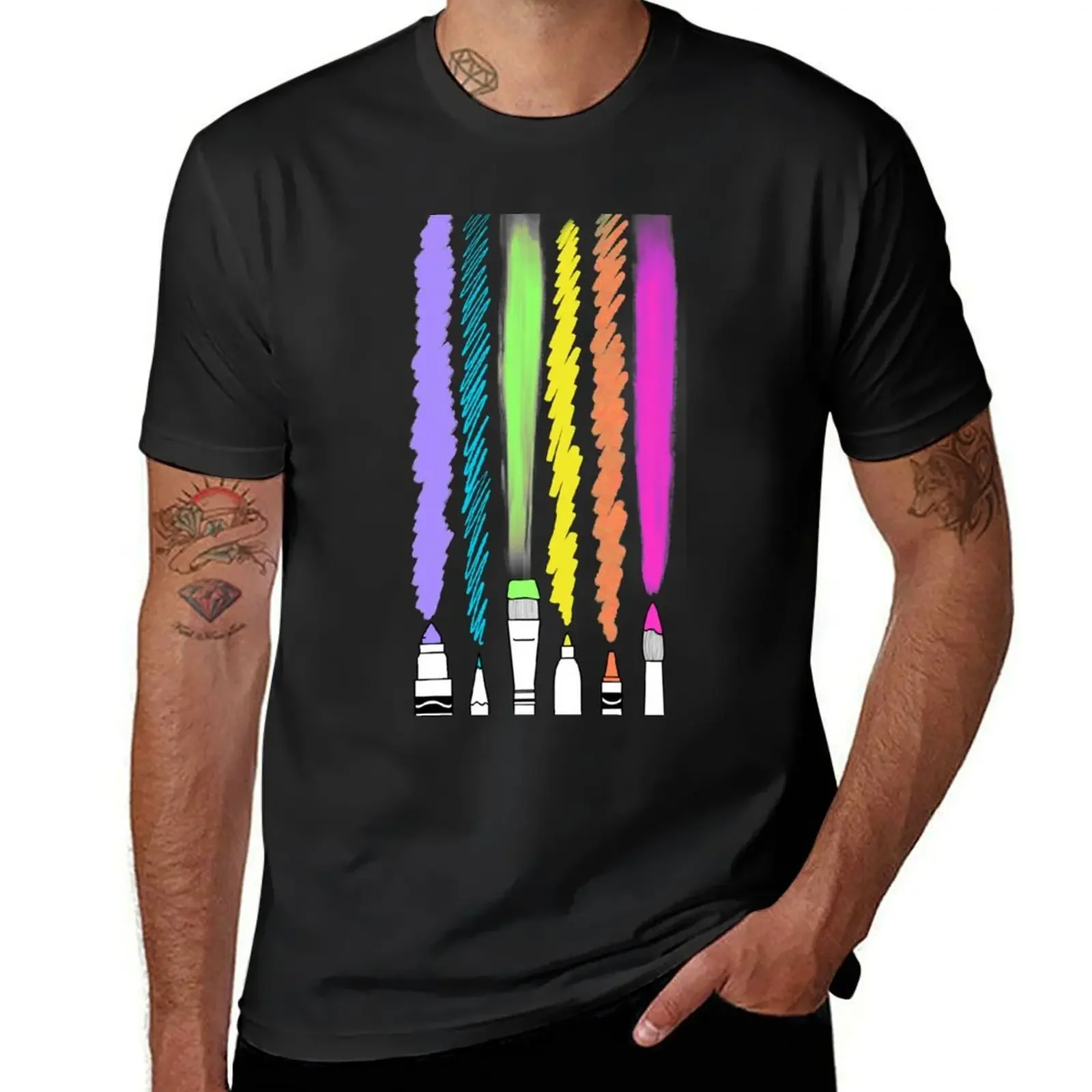 Art Day T-Shirt summer clothes street wear Short sleeve tee plain black t shirts men
Art Day T-Shirt summer clothes street wear Short sleeve tee plain black t shirts men