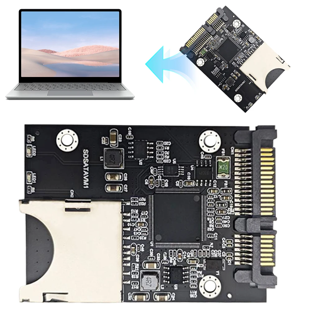 Конвертер адаптера карты памяти SD в карту SDD SATA с корпусом для аксессуаров SATA SSD 2,5 дюйма 
Конвертер адаптера карты памяти SD в карту SDD SATA с корпусом для аксессуаров SATA SSD 2,5 дюйма