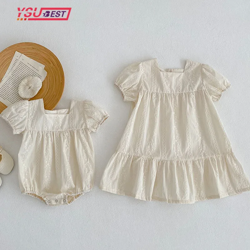 Family Matching Clothing Summer Sweet Kids Baby Girls Sisters Dress Infant Kids Baby Girls Embroidery Princess Clothes Rompers
Family Matching Clothing Summer Sweet Kids Baby Girls Sisters Dress Infant Kids Baby Girls Embroidery Princess Clothes Rompers