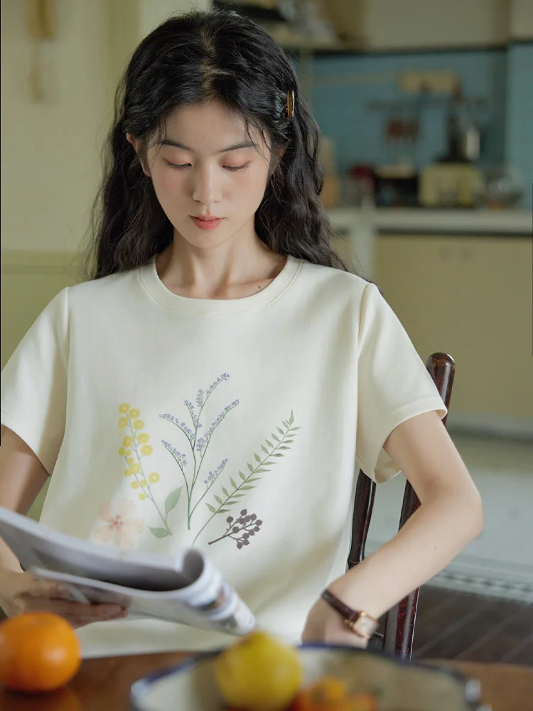 Nesoulum Summer Women's T-irt ort Sve round Ne Plant Flower Pattern Print Vintage Versatile Loose Fit Commute Sle
Nesoulum Summer Women's T-irt ort Sve round Ne Plant Flower Pattern Print Vintage Versatile Loose Fit Commute Sle