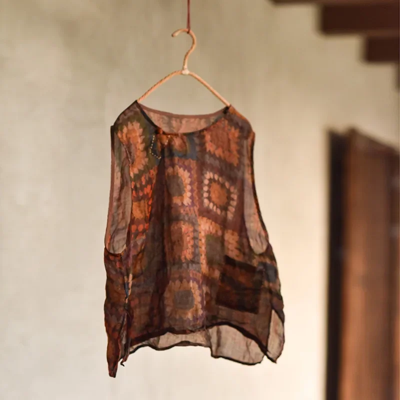 Women Vintage Print Floral Vests Summer Coats 2023 New Chinese Style Ramie High Quality Thin Vest Female 2023 Print Tanks
Women Vintage Print Floral Vests Summer Coats 2023 New Chinese Style Ramie High Quality Thin Vest Female 2023 Print Tanks