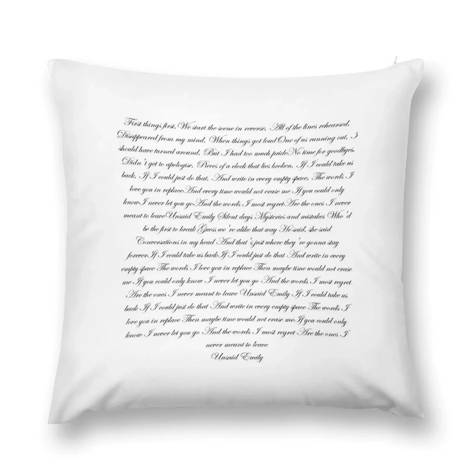 Unsaid Emily Lyrics Throw Pillow Cushion Child Luxury Cushion Cover Pillow Cases pillow cover christmas
Unsaid Emily Lyrics Throw Pillow Cushion Child Luxury Cushion Cover Pillow Cases pillow cover christmas