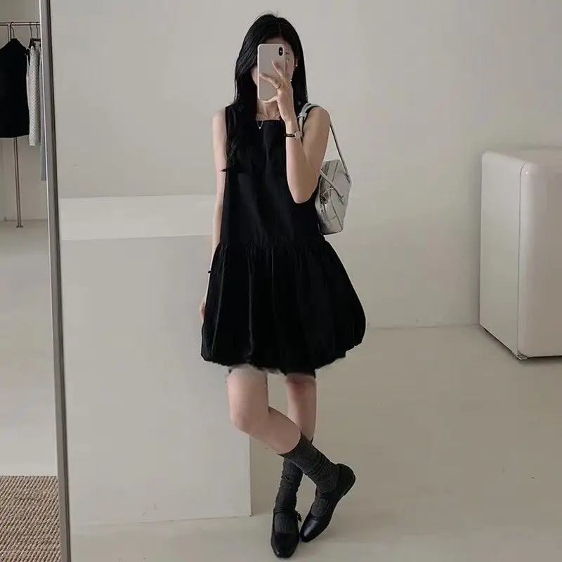 Korean Ball Gown Waist Mini Dress Women's Clothing Vintage A-Line Summer New Basic Solid Color Loose Sleeveless Fashion Dresses
Korean Ball Gown Waist Mini Dress Women's Clothing Vintage A-Line Summer New Basic Solid Color Loose Sleeveless Fashion Dresses