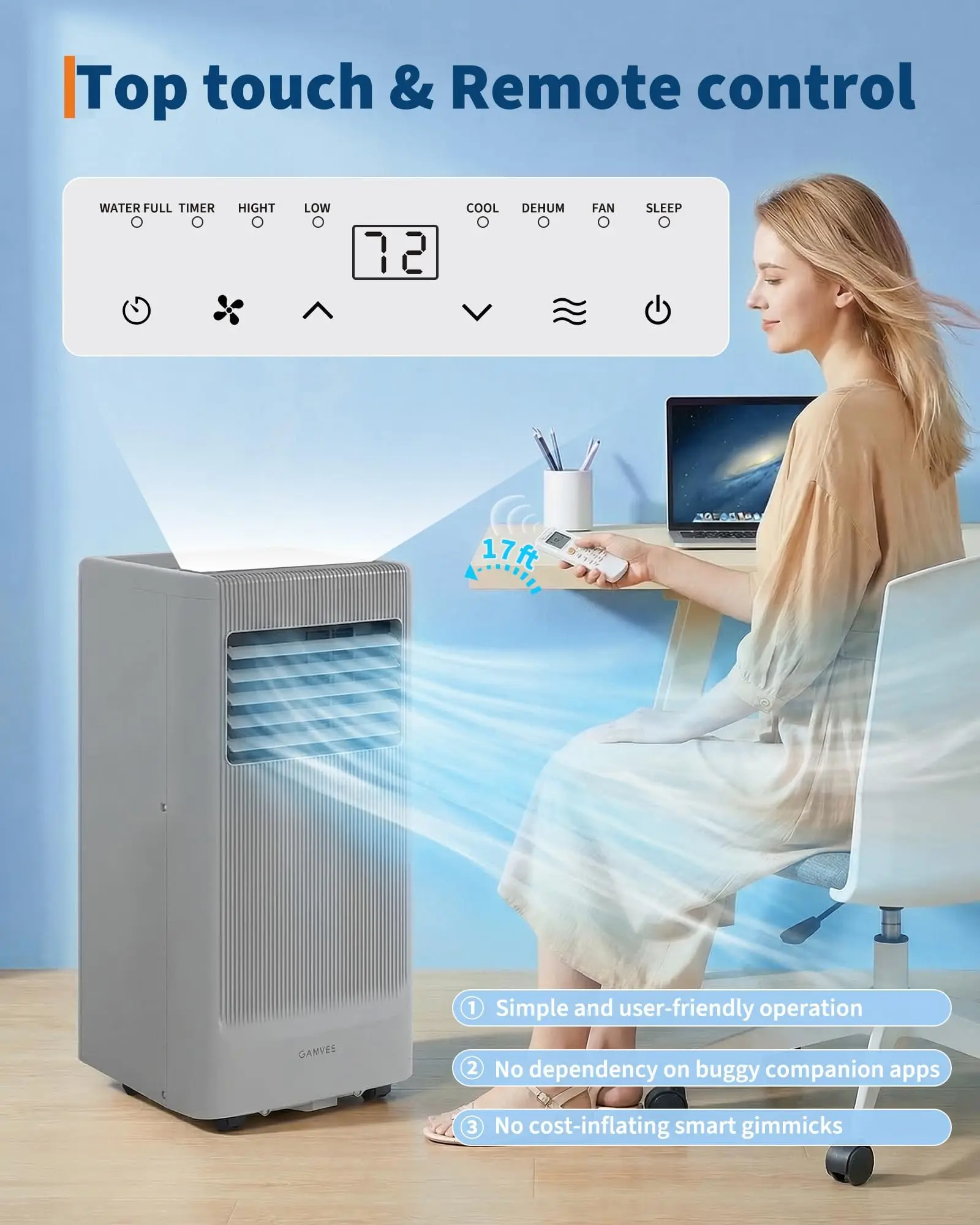 Portable AC Up To 450 Sq Ft Ultra Quiet With Remote Dehumidifier And Fan Sleep Mode 24H Timer Install Kit 6 6 Grey
Portable AC Up To 450 Sq Ft Ultra Quiet With Remote Dehumidifier And Fan Sleep Mode 24H Timer Install Kit 6 6 Grey