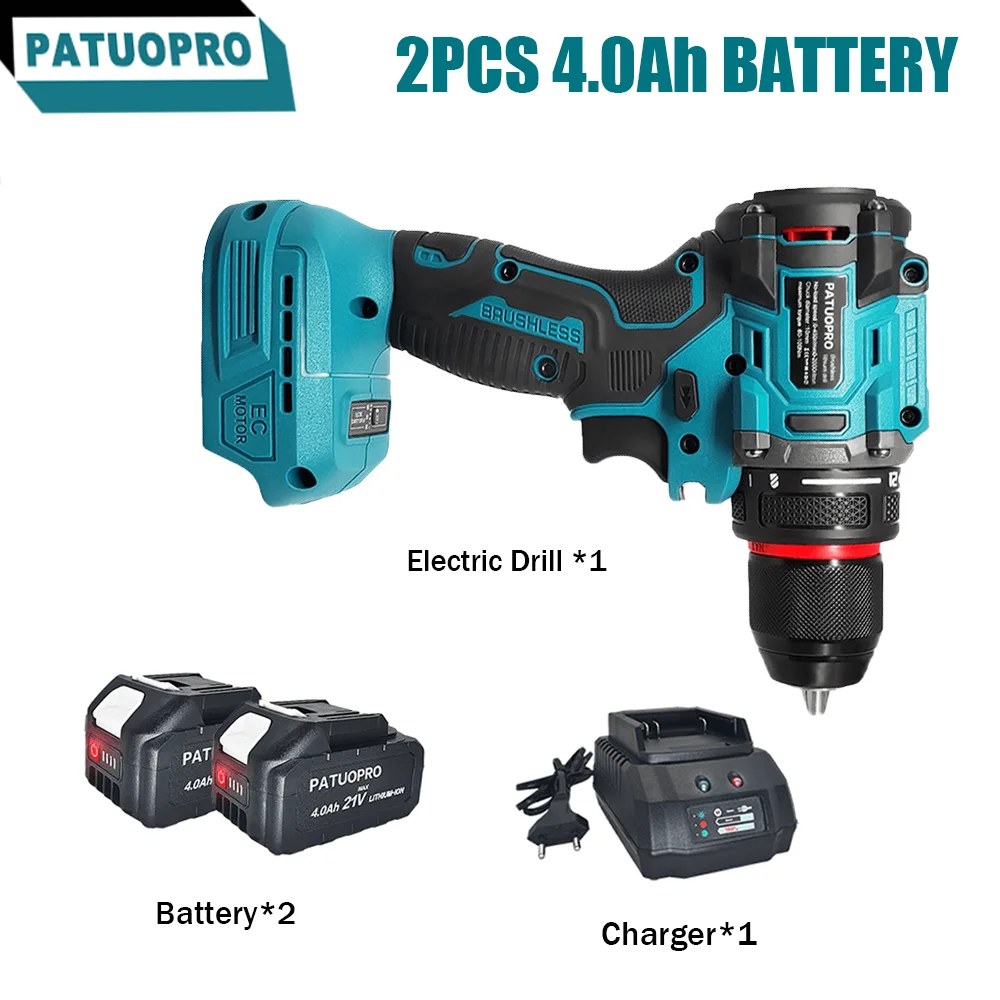 Cordless Electric Drill 2-Speed Variable Brushless Handheld 21+1 Torque Rechargeable Drills Wireless Tool For Makita 18v Battery
Cordless Electric Drill 2-Speed Variable Brushless Handheld 21+1 Torque Rechargeable Drills Wireless Tool For Makita 18v Battery