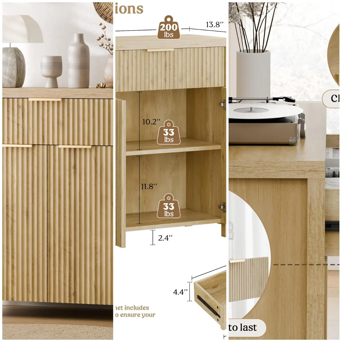 Буфет с рифленой поверхностью и регулируемыми полками для хранения, тумба-буфет для кухни, гостиной, прихожей
Буфет с рифленой поверхностью и регулируемыми полками для хранения, тумба-буфет для кухни, гостиной, прихожей