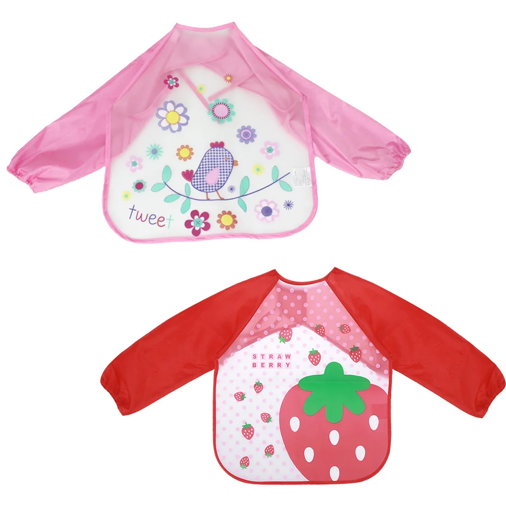 2Pcs Kids Waterproof Art Aprons Long Sleeves Cartoon Design for Painting Drawing Recreational Activities Red Strawberry Pink
2Pcs Kids Waterproof Art Aprons Long Sleeves Cartoon Design for Painting Drawing Recreational Activities Red Strawberry Pink