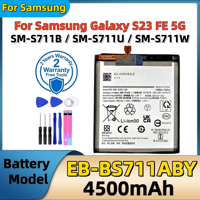 Brand New EB-BS711ABY 4500mAh Mobile Phone Battery For Samsung Galaxy S23 FE Mobile Phone Batteries + Tools
Brand New EB-BS711ABY 4500mAh Mobile Phone Battery For Samsung Galaxy S23 FE Mobile Phone Batteries + Tools
