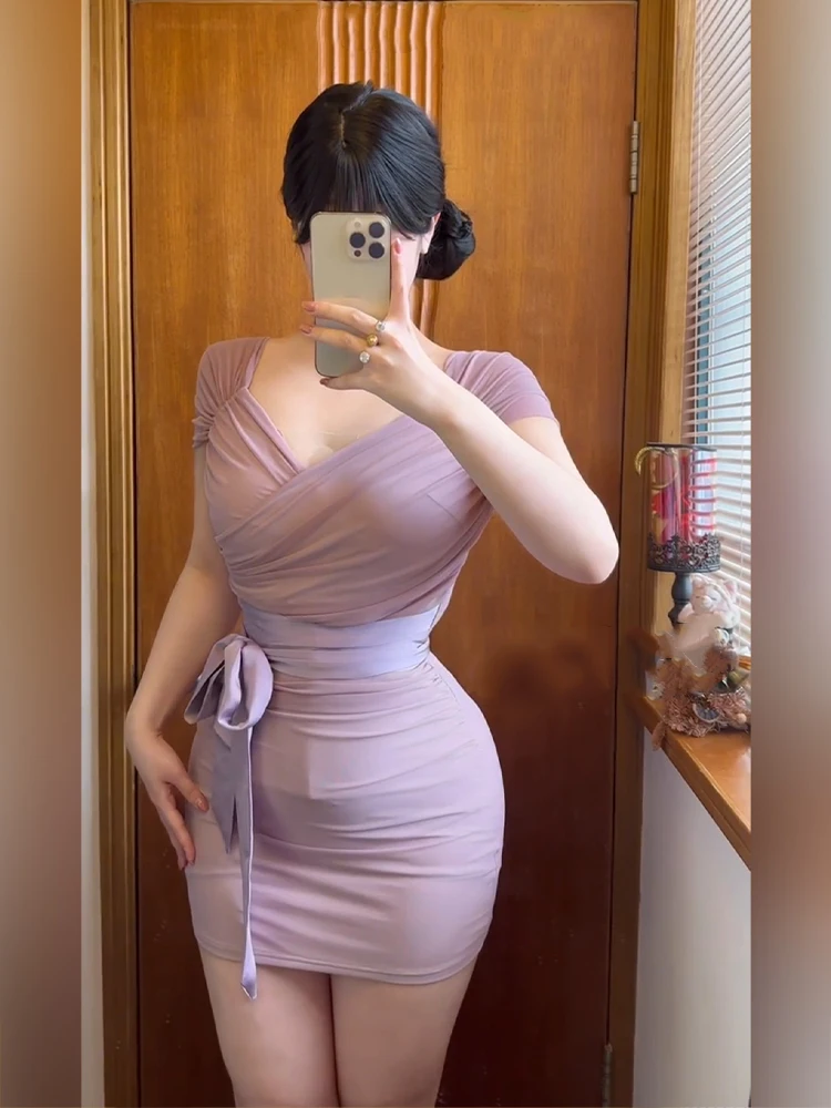 plus Size Purple Sexy V-Neck Dress Women's Summer Slimming Short Skirt Bodycon Dress Commute Style Regular Sleeve Short Length
plus Size Purple Sexy V-Neck Dress Women's Summer Slimming Short Skirt Bodycon Dress Commute Style Regular Sleeve Short Length