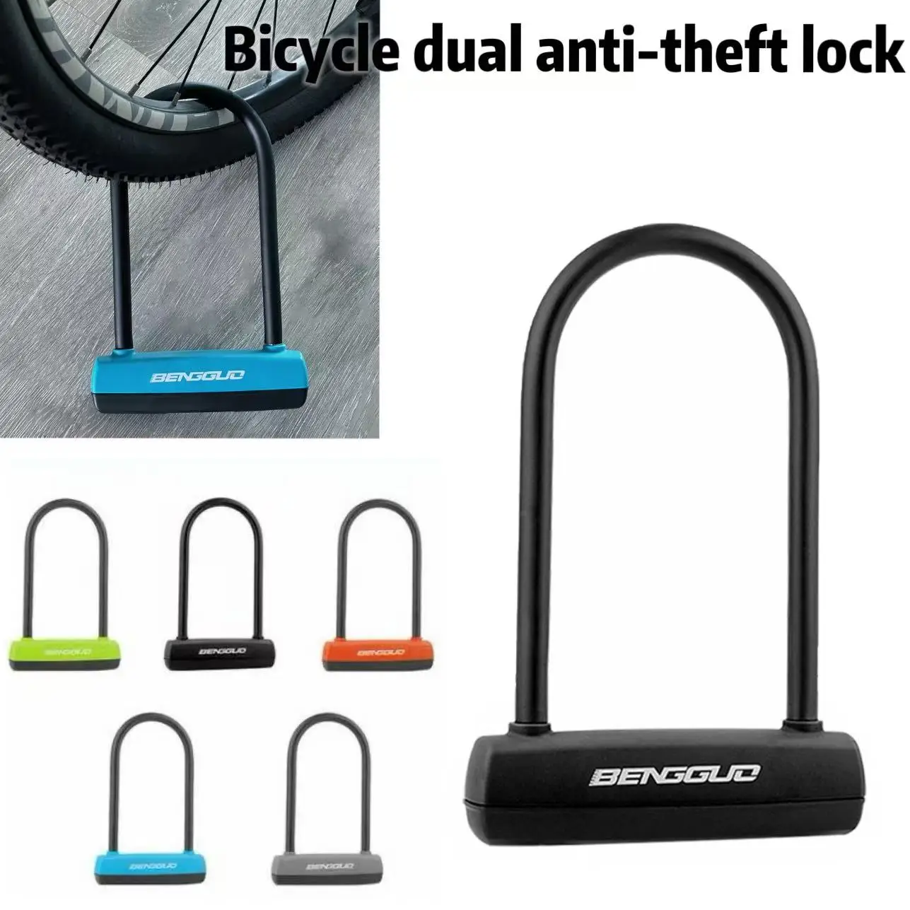 Bike U Lock Anti-Theft Cycling U-lock Heavy Duty Security Bike Locks Bicycle Accessories for Mountain Bikes
Bike U Lock Anti-Theft Cycling U-lock Heavy Duty Security Bike Locks Bicycle Accessories for Mountain Bikes