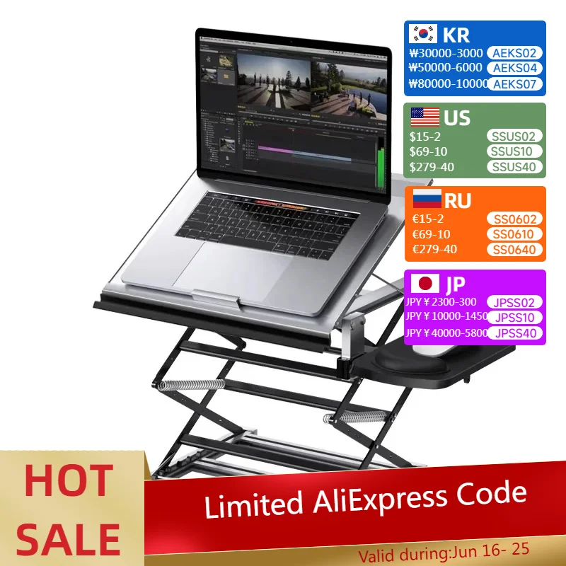 Standing laptop height-adjustable desk folding desktop height-adjustable frame and eye-level stand Laptop Parts Accessories
Standing laptop height-adjustable desk folding desktop height-adjustable frame and eye-level stand Laptop Parts Accessories