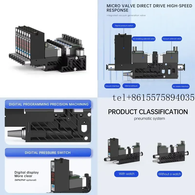 hot SHINYEE Integrated Pneumatic Parts Compact Vacuum Generator Automatic Venting Control for Robotics 0.3-0.7MPa Operating
hot SHINYEE Integrated Pneumatic Parts Compact Vacuum Generator Automatic Venting Control for Robotics 0.3-0.7MPa Operating