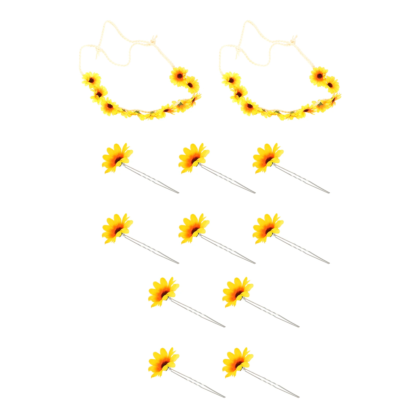 2pcs Hairband Set Floral Sunflower Headdress Women Sunflower Hairpin Bands Wreath Gift Satisfaction Occasion Looks
2pcs Hairband Set Floral Sunflower Headdress Women Sunflower Hairpin Bands Wreath Gift Satisfaction Occasion Looks