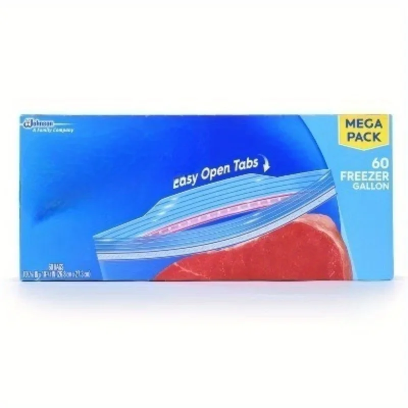 Gallon freezer bags with technology that seals easily and securely while preventing freezer burn
Gallon freezer bags with technology that seals easily and securely while preventing freezer burn