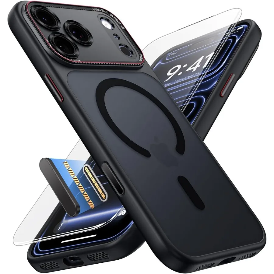 Magnetic Case for iPhone 17 Pro with Full Camera Protection and 1X Screen Protector Designed for Enhanced Durability
Magnetic Case for iPhone 17 Pro with Full Camera Protection and 1X Screen Protector Designed for Enhanced Durability