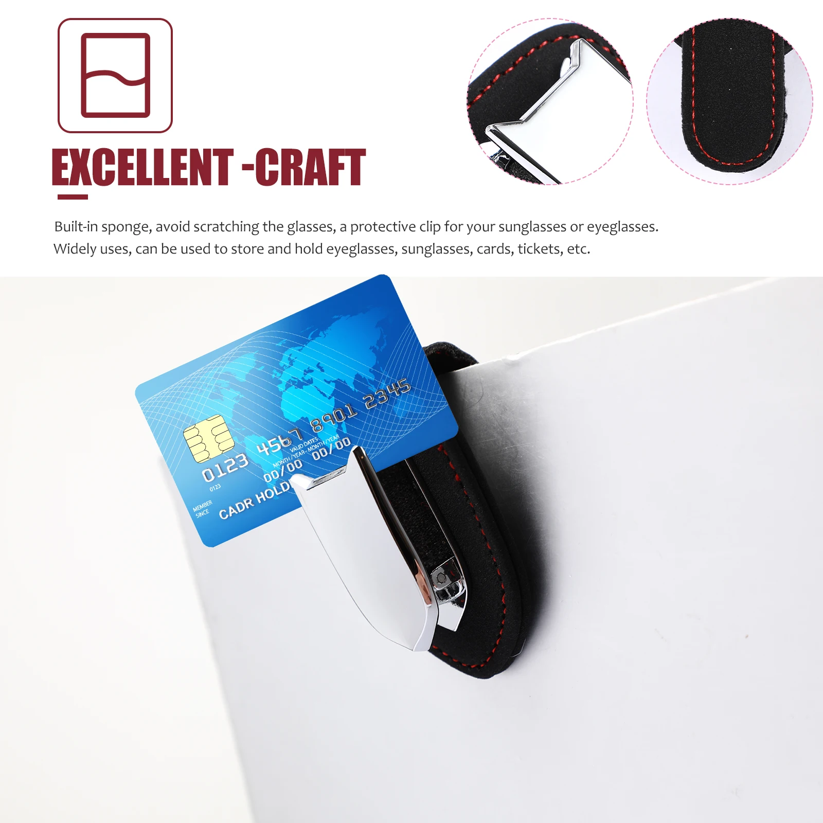 2 Pcs Car Glasses Holder Eyeglass Auto Sunglasses Clip Frame Skin Visor for Eyeglasses
2 Pcs Car Glasses Holder Eyeglass Auto Sunglasses Clip Frame Skin Visor for Eyeglasses