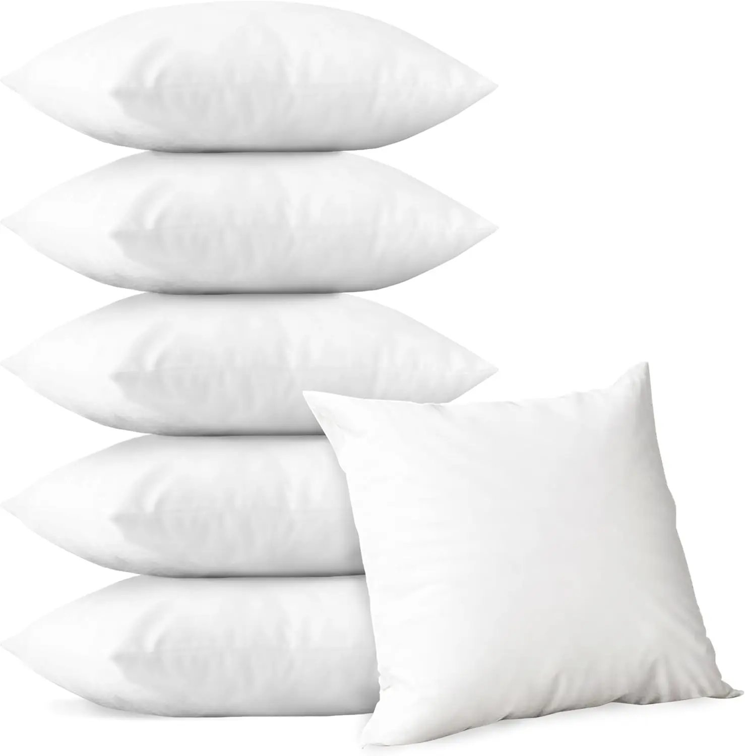Set Of 6 Poly-Cotton Shell Siliconized Fiber Filling Throw Inserts Sofa Bed And Couch Indoor Decorative Pillows, 20X20 H - 6
Set Of 6 Poly-Cotton Shell Siliconized Fiber Filling Throw Inserts Sofa Bed And Couch Indoor Decorative Pillows, 20X20 H - 6