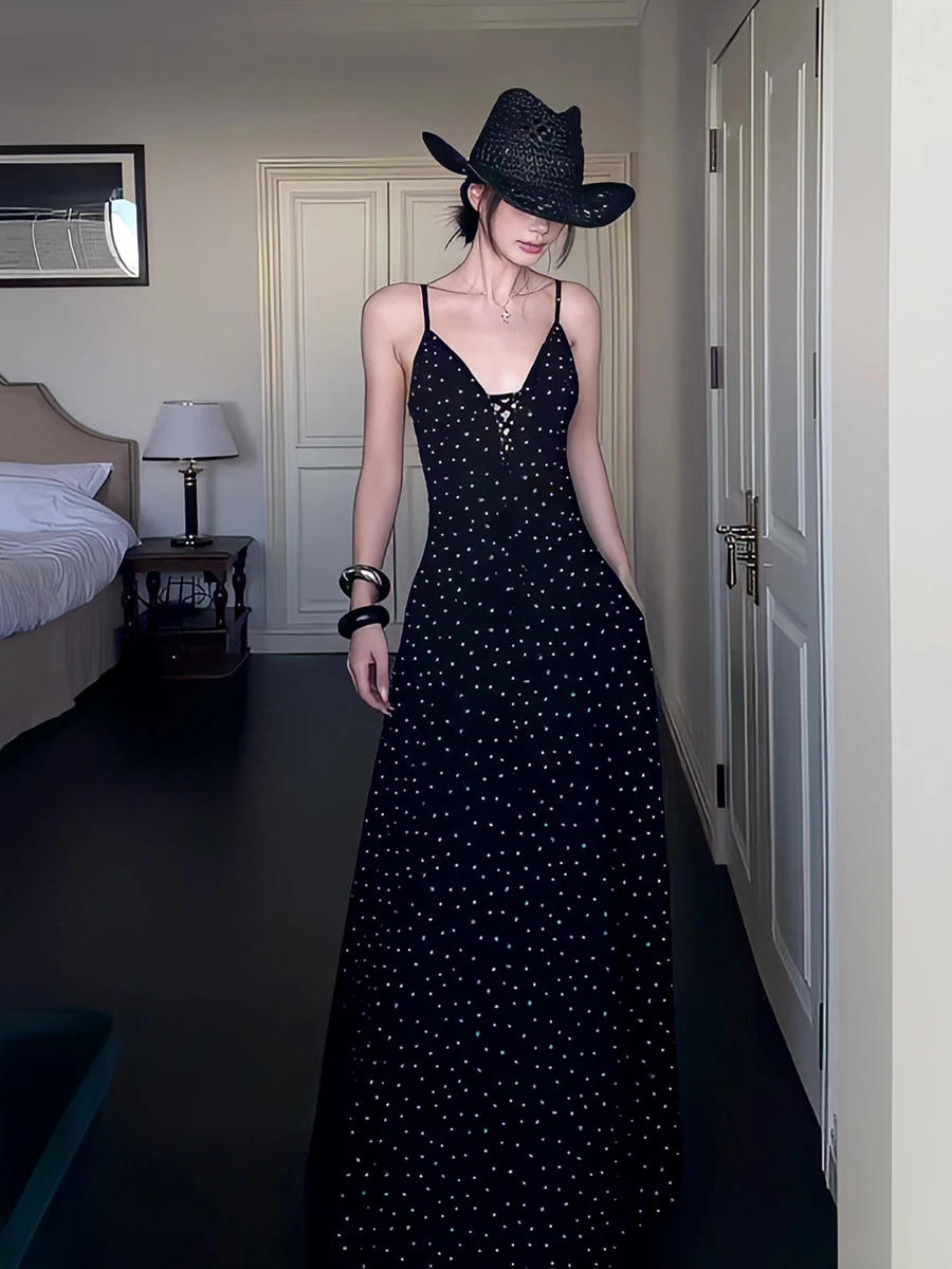 Polka Dot V-Neck Cross Tie A-Line Strapless Slim Fit Dress Women Spring Summer New Style Sleeveless Shoulder Bared Dress
Polka Dot V-Neck Cross Tie A-Line Strapless Slim Fit Dress Women Spring Summer New Style Sleeveless Shoulder Bared Dress