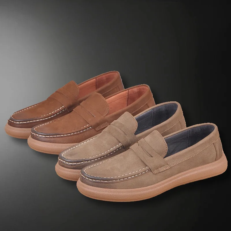 Men's Shoes Autumn New Casual Leather Shoes Men's Genuine Leather Slip-on Lazy Soft Sole Versatile Comfortable Loafers
Men's Shoes Autumn New Casual Leather Shoes Men's Genuine Leather Slip-on Lazy Soft Sole Versatile Comfortable Loafers