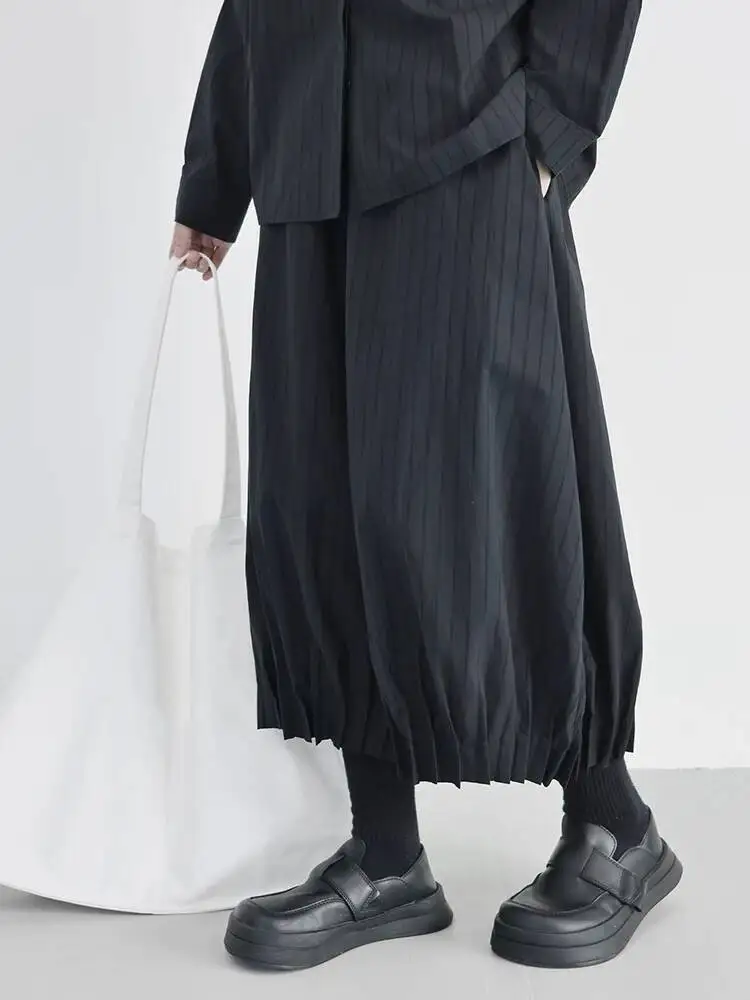 Black High Elastic Waist Striped Pleated Wide Leg Bud Pants New Trousers Women Fashion Spring Autumn 2026 1DJA9Z
Black High Elastic Waist Striped Pleated Wide Leg Bud Pants New Trousers Women Fashion Spring Autumn 2026 1DJA9Z