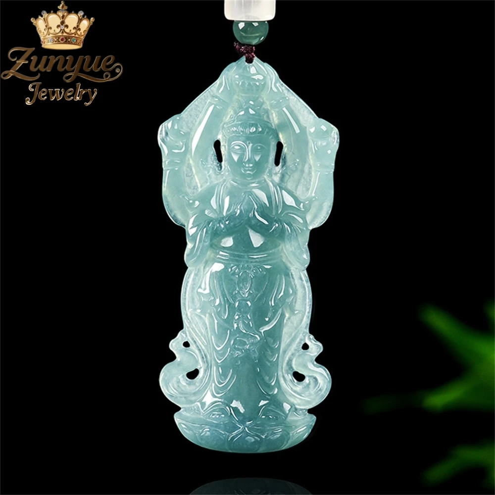 Natural A-Grade Jade Blue Water Three-Dimensional Thousand-Handed Guanyin Pendant Luxury Quality Jewelry Charms Fashion Jewelry
Natural A-Grade Jade Blue Water Three-Dimensional Thousand-Handed Guanyin Pendant Luxury Quality Jewelry Charms Fashion Jewelry