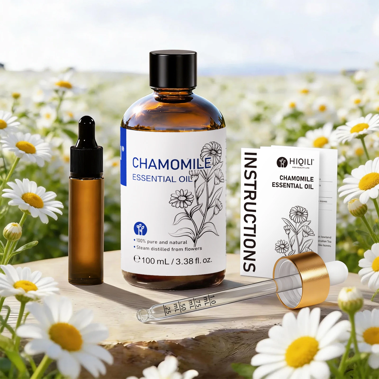 HIQILI 100% Natural Chamomile Essential Oil, 10/30/100ml Capacity, Humidifier/Diffuser, DIY Candle,Chamomile Essential Oil
HIQILI 100% Natural Chamomile Essential Oil, 10/30/100ml Capacity, Humidifier/Diffuser, DIY Candle,Chamomile Essential Oil