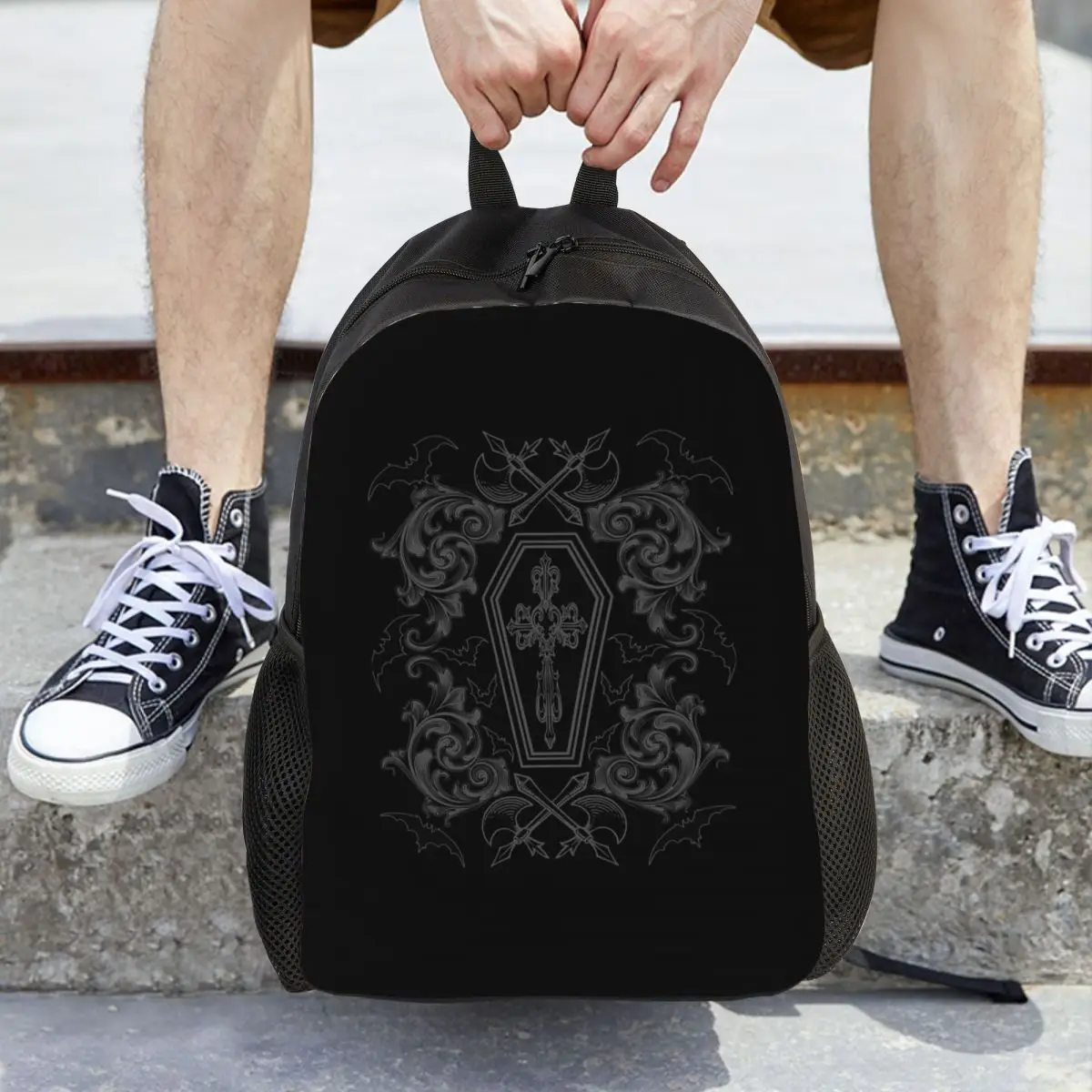 Goth Black Bats Backpack Daypack Large Capacity Children BookBag School Bag Shoulder Bags for Men Women
Goth Black Bats Backpack Daypack Large Capacity Children BookBag School Bag Shoulder Bags for Men Women