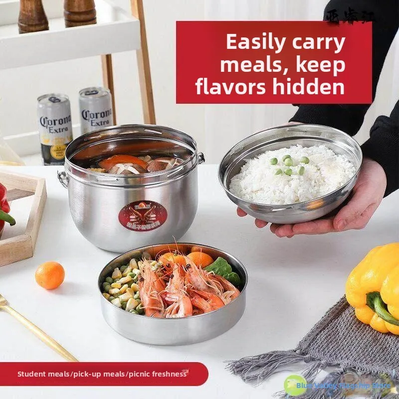 Stainless Steel Student Lunch Box Multi-layer Anti-scald round Fast Food Cup with Lid Convenient Noodle Cup -keeping Fam...
Stainless Steel Student Lunch Box Multi-layer Anti-scald round Fast Food Cup with Lid Convenient Noodle Cup -keeping Fam...