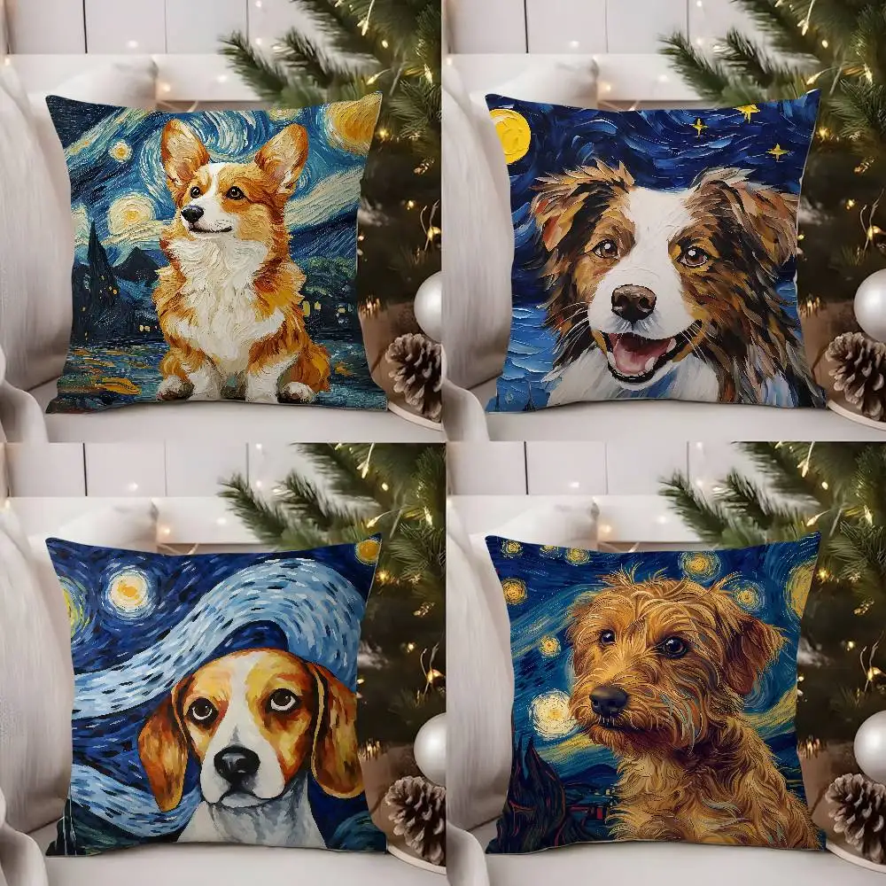 Catoon Starry Sky Dog Pillow Case Office Sofa Dorm Chair Back Short Plush Double-sided Printing Home Cushion Cover
Catoon Starry Sky Dog Pillow Case Office Sofa Dorm Chair Back Short Plush Double-sided Printing Home Cushion Cover