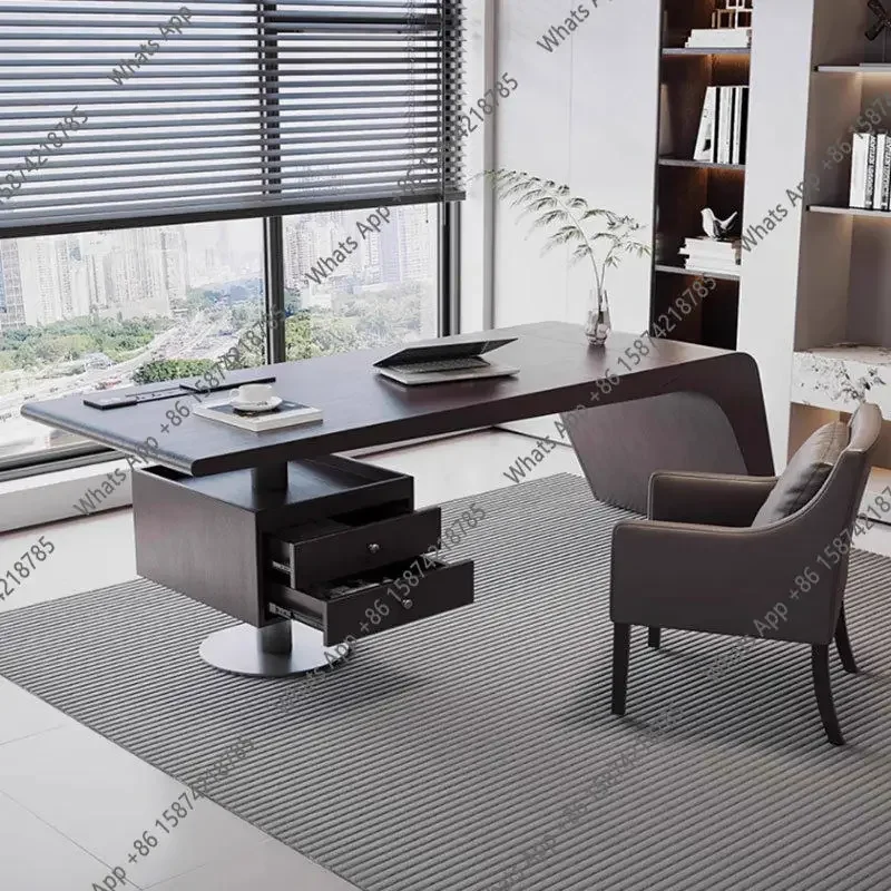 j Desk Italian minimalist office boss desk modern light luxury high-end villa solid wood writing desk
j Desk Italian minimalist office boss desk modern light luxury high-end villa solid wood writing desk