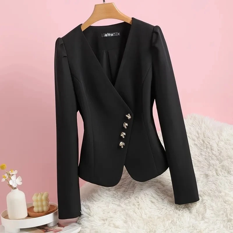 Suit Jacket ladies Spring Autumn 2024 New Bubble Sleeve Suit With Irregular Design Short Long Sleeve Suit Slim Joker Button Coat
Suit Jacket ladies Spring Autumn 2024 New Bubble Sleeve Suit With Irregular Design Short Long Sleeve Suit Slim Joker Button Coat