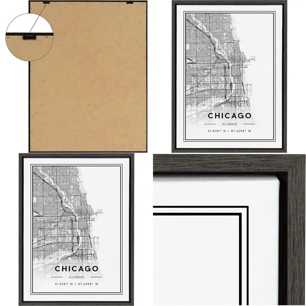 Jake Goossen's 18x24 Chicago Map Canvas Art, Gray-Toned Wall Decor
Jake Goossen's 18x24 Chicago Map Canvas Art, Gray-Toned Wall Decor