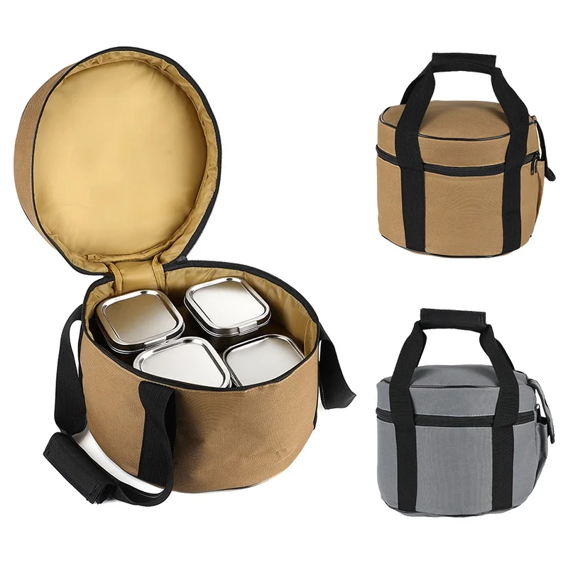 Portable Round Lunch Bag Outdoor Cookware Tableware Storage Bag Camping Pot Gas Canister Carry Bag Travel Picnic BBQ Tote Bag
Portable Round Lunch Bag Outdoor Cookware Tableware Storage Bag Camping Pot Gas Canister Carry Bag Travel Picnic BBQ Tote Bag